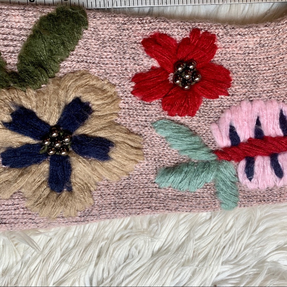 ALLISON MEW YORK Aidan Pink embroidered Sweater S - Picture 6 of 12